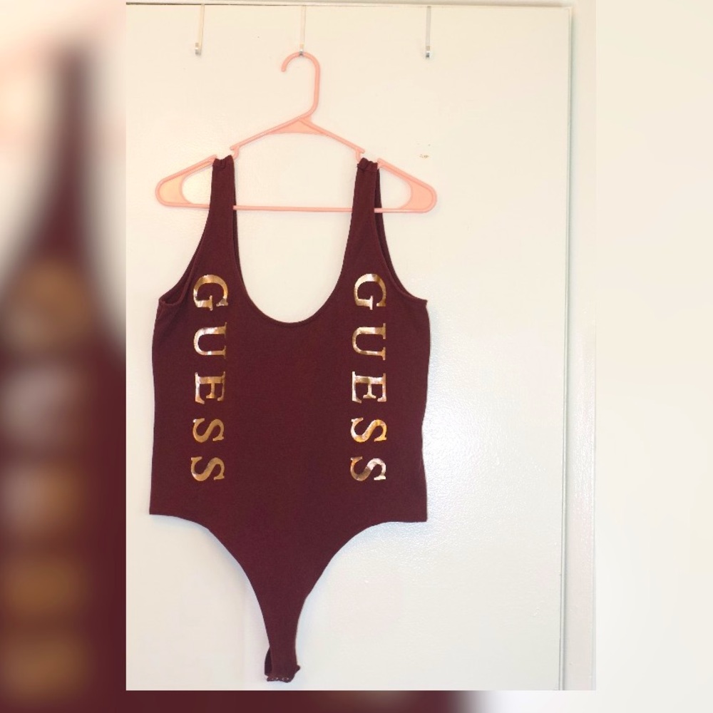 Burgundy Guess One piece tank top